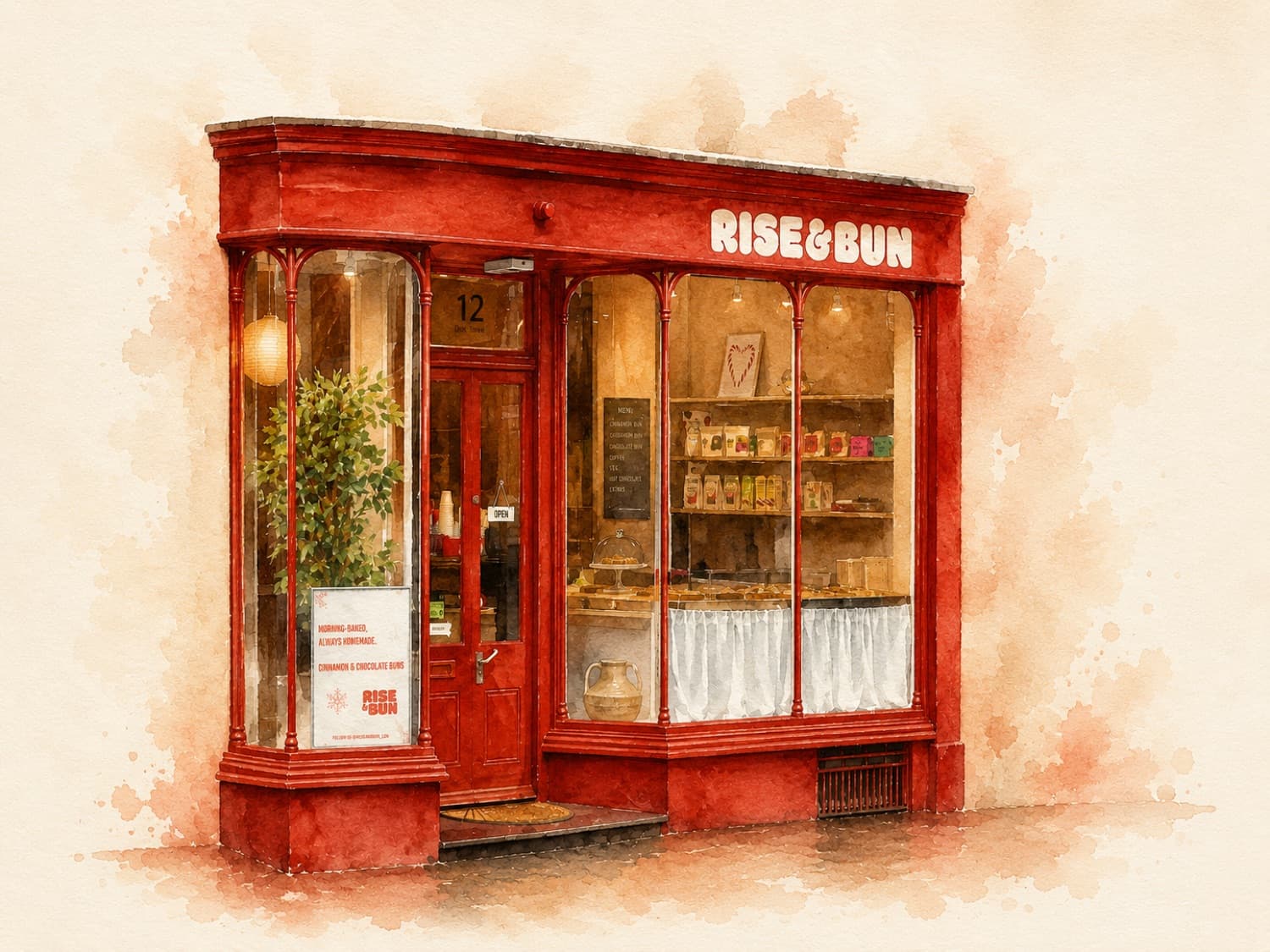 Margate'te taze pişmiş Rise & Bun çörekleri